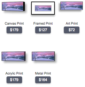 buy panoramic photo of alpenglow over the cascade mountains and gost tree by Ross Wordhouse