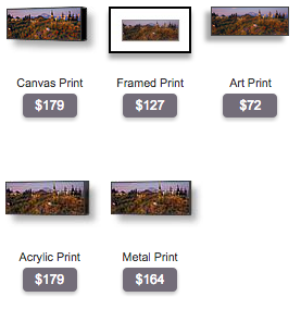 buy Oregon panoramic photo of Mt. Jefferson and beargrass during a sunset by Ross Wordhouse