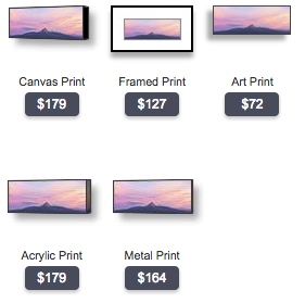 buy Oregon panoramic photo of Mt. Washington during an alpenglow sunset by Ross Wordhouse