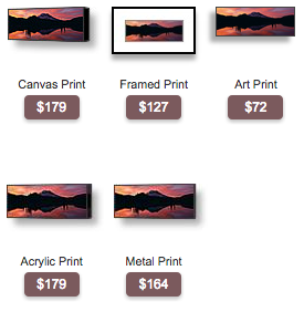 buy Oregon panoramic photo of Sparkes lake and south sister during sunset by Ross Wordhouse