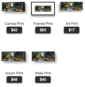 buy Oregon panoramic photo of green lakes trail falls by Ross Wordhouse