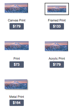 buy panoramic photo of sunrise over Mt. Bachelor ski resort by Ross Wordhouse